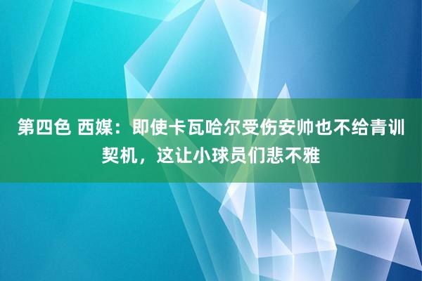 第四色 西媒：即使卡瓦哈尔受伤安帅也不给青训契机，这让小球员们悲不雅