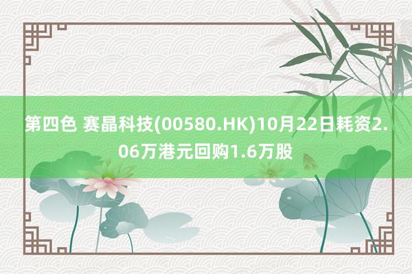 第四色 赛晶科技(00580.HK)10月22日耗资2.06万港元回购1.6万股