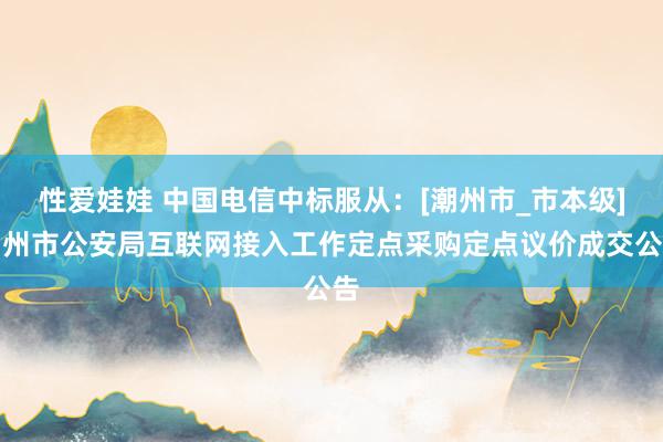 性爱娃娃 中国电信中标服从：[潮州市_市本级]潮州市公安局互联网接入工作定点采购定点议价成交公告