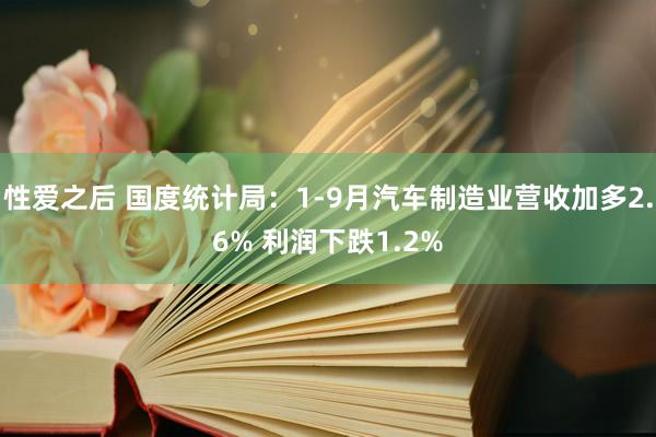 性爱之后 国度统计局：1-9月汽车制造业营收加多2.6% 利润下跌1.2%