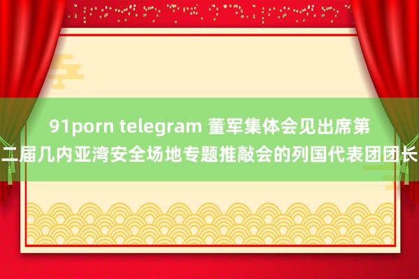 91porn telegram 董军集体会见出席第二届几内亚湾安全场地专题推敲会的列国代表团团长