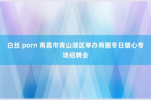 白丝 porn 南昌市青山湖区举办商圈冬日暖心专场招聘会