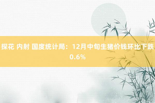 探花 内射 国度统计局：12月中旬生猪价钱环比下跌0.6%