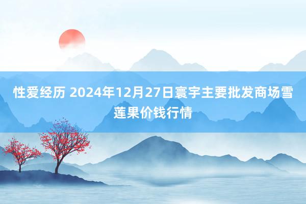 性爱经历 2024年12月27日寰宇主要批发商场雪莲果价钱行情