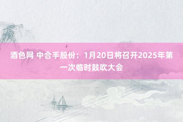 酒色网 中合手股份：1月20日将召开2025年第一次临时鼓吹大会