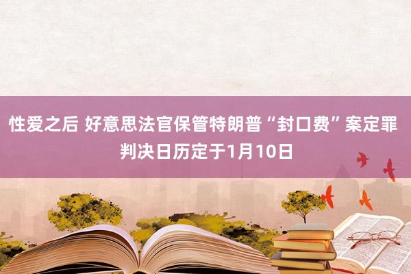 性爱之后 好意思法官保管特朗普“封口费”案定罪 判决日历定于1月10日