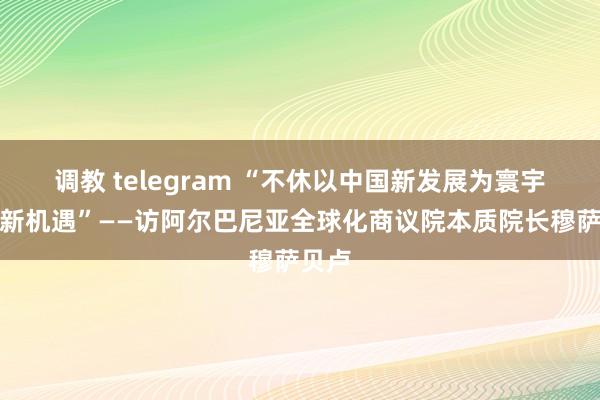 调教 telegram “不休以中国新发展为寰宇带来新机遇”——访阿尔巴尼亚全球化商议院本质院长穆萨贝卢