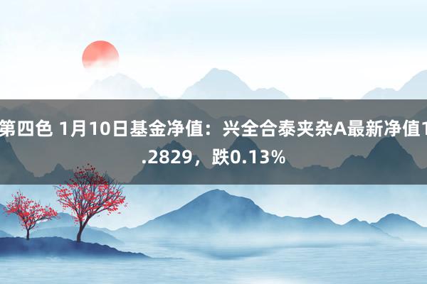 第四色 1月10日基金净值：兴全合泰夹杂A最新净值1.2829，跌0.13%